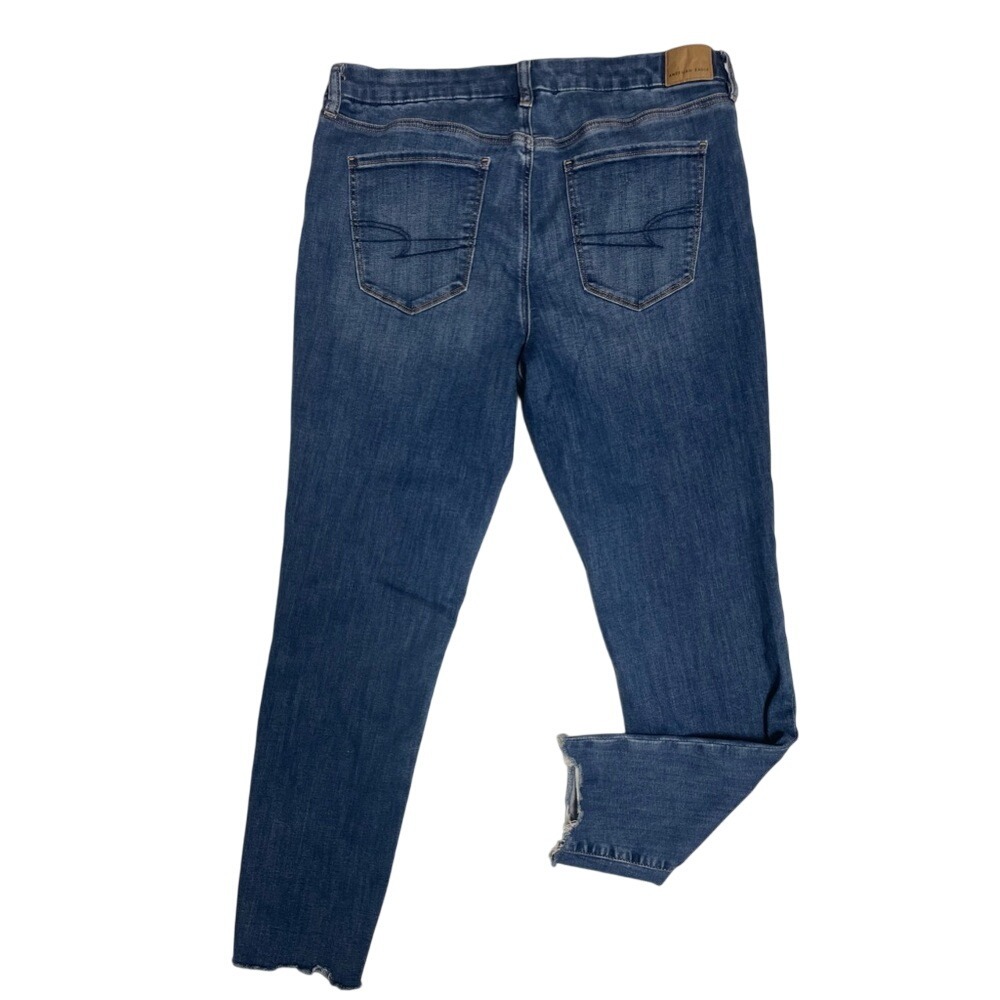 American Eagle Curvy High Rise‎ Jegging Crop Denim Jeans Women's 14 Extra Long